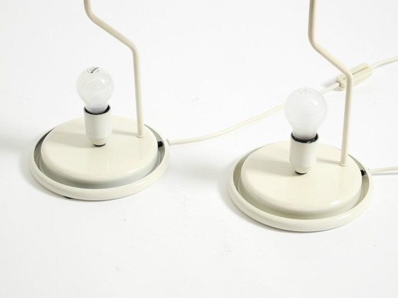 Image 1 of Two large original 1980s Leucos Paralume table lamps, made in Italy | height 73 cm | 28,7"