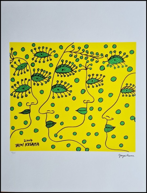 Image 1 of D'après Yayoi Kusama, Femmes souhaitant, Lithographie, années 1990