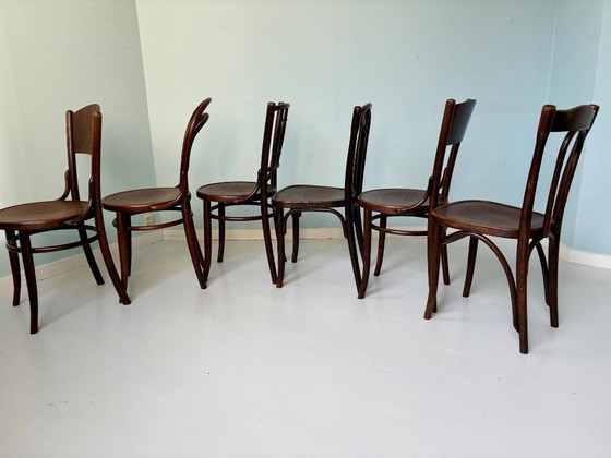 Image 1 of 6 Mixed Thonet chairs