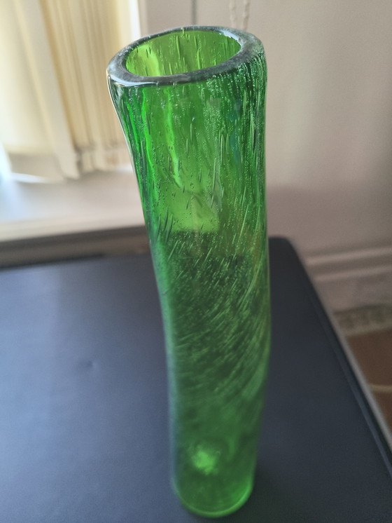 Image 1 of Vase en verre vert de Murano, design vintage 2880