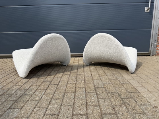 Image 1 of Artifort Tongue F577 Pierre Paulin Beige Bouclé Lama Natural Lelièvre ¡¡NUEVO ESTADO!!