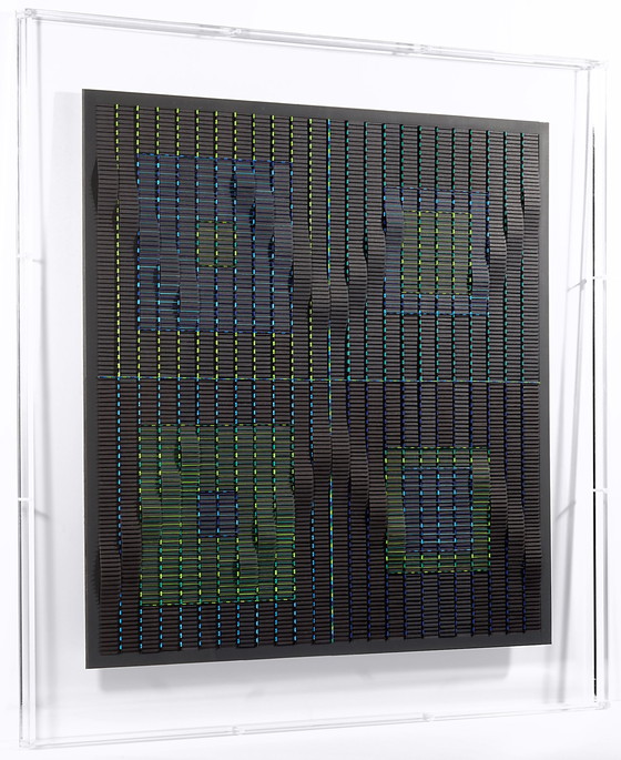 Image 1 of Grand Carré Noir Ondulé Françoise Luciani