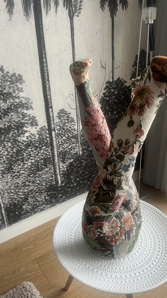 Unique Sculpture 66 Cm Artwork Women's Legs – Decorative Objects, Textile, Plastic (photo 6 of 7)