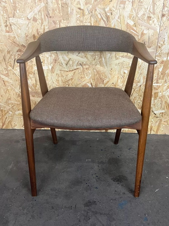 Image 1 of 60s 70s teakhouten fauteuil bureaustoel Th. Harlev voor Farstrup 60s