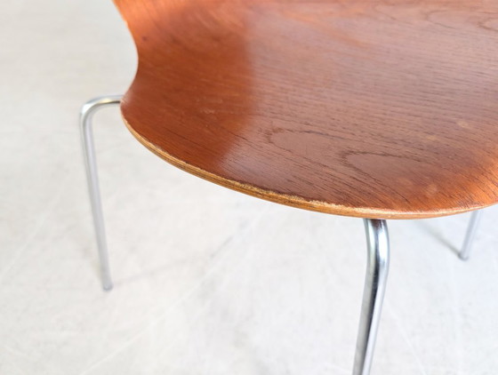 Image 1 of Set van 4 3107 Midcentury stoelen Fritz Hansen Arne Jacobsen Teak