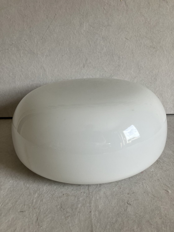 Image 1 of Lampada da soffitto o plafoniera vintage Gispen con vetro opalino