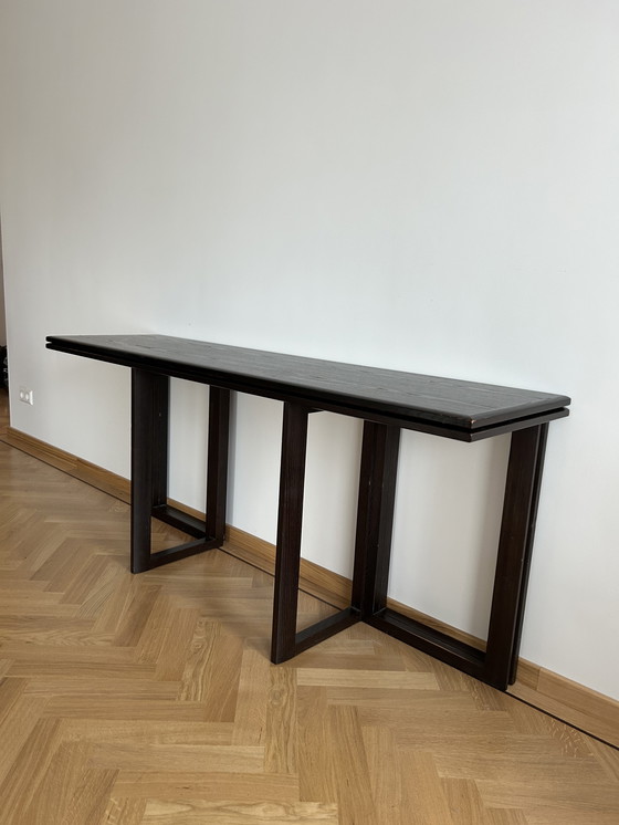 Image 1 of Oak Dining Table, + 6 chairs , 1980.