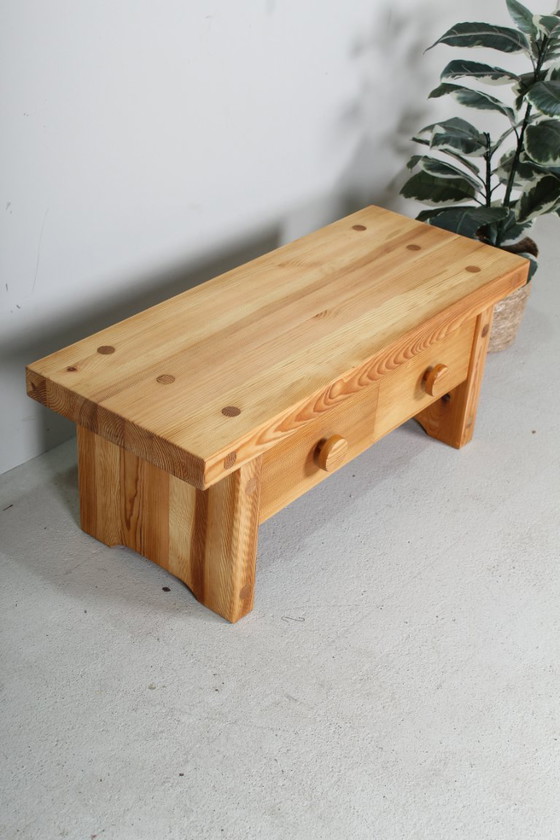 Image 1 of Vintage design pine hall bench