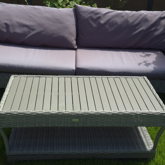 Image 1 of Tuinbank en -tafel van polyrattan