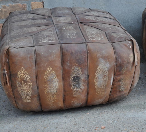 Set Vintage Ägyptische Hocker & Poufs, 1970er Jahre