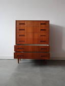 Vintage Deense ladekast in teak
