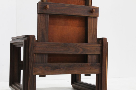 Image 1 of Vintage sculpturale leren fauteuil van Anacleto Spazzapan, Italië jaren 70