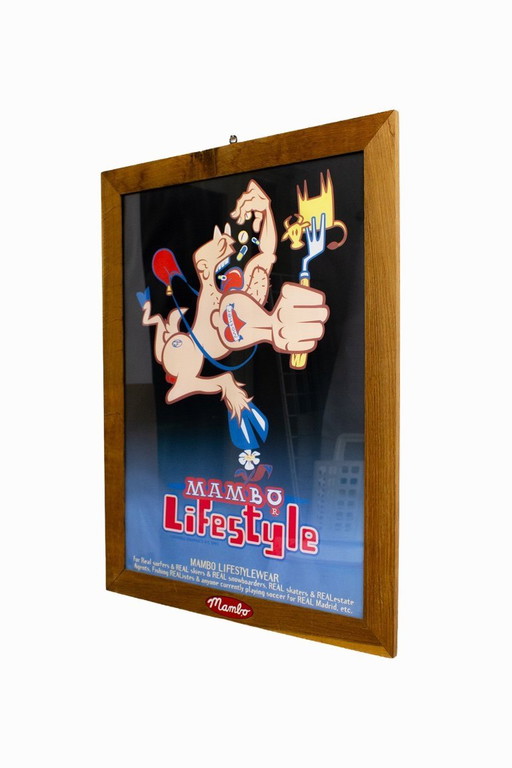 Unique collectable 1995 Mambo Lifestyle poster in original frame