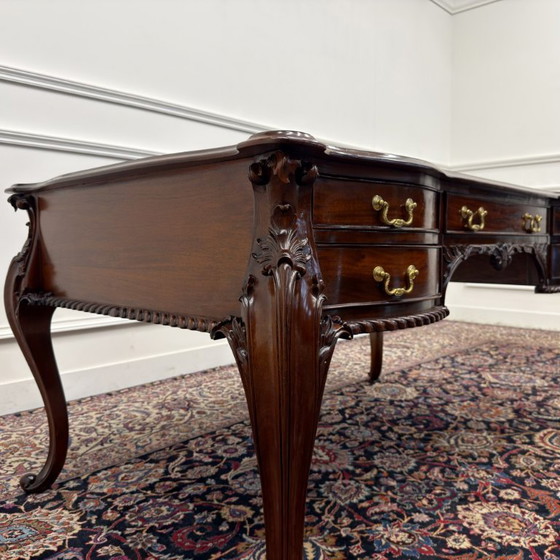 Scrivania Classica Antica Inglese – Scrivanie, Leather, Wood (photo 9 of 22)