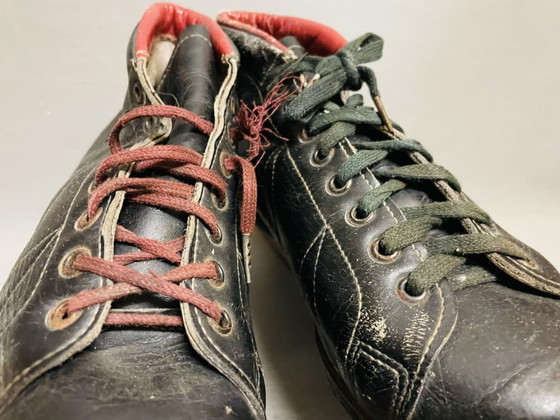 Image 1 of Schwarze Schlittschuhe aus Leder aus der UdSSR 1950er Jahre