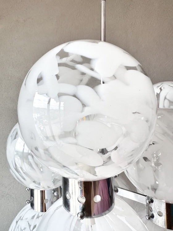 Image 1 of Lampadario vintage di grandi dimensioni Mazegga