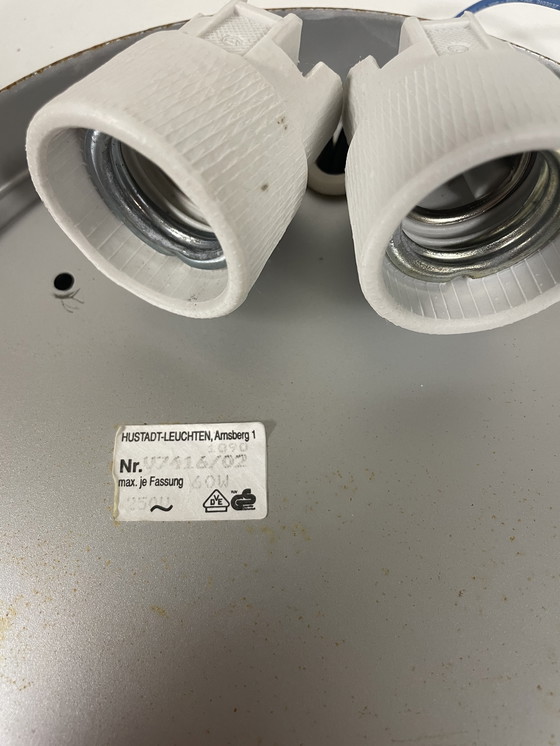 Image 1 of Lampada da soffitto/parete con vetro a bolle di Hustadt Leuchten, 1950