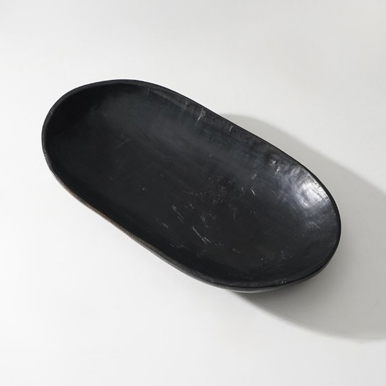 Image 1 of Ciotola in legno nero dalla forma organica, anni '60