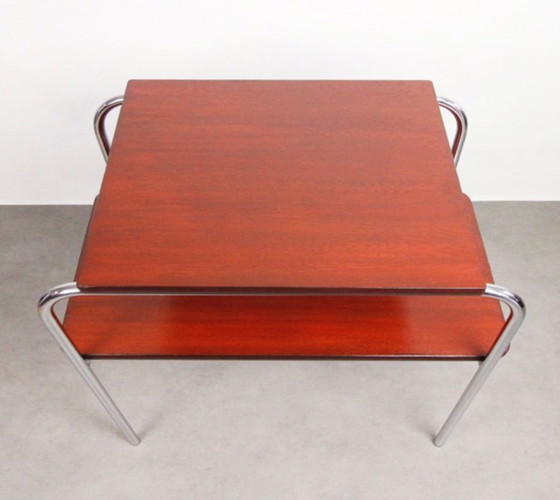 Image 1 of Chrome-plated Bauhaus side table "Carmin"