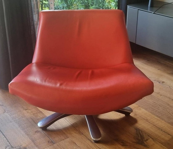 Poltrona girevole in pelle Dyyk Coco rossa – Poltrone (photo 2 of 3)