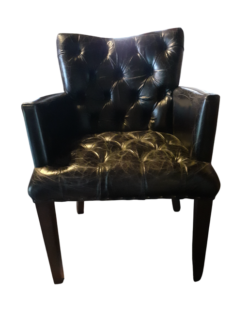 10 x chaise dublin cuir vintage ébène