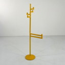 Porte-serviettes sur pied jaune de Makio Hasuike pour Gedy, années 1970