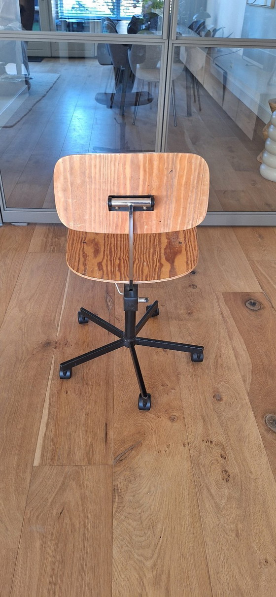 Image 1 of Vintage Jørgen Rasmussen Rabami Stole, Kevi Desk Chair, Danish Modern Task Chair, Made in Denmark, Bent Plywood Office Chair