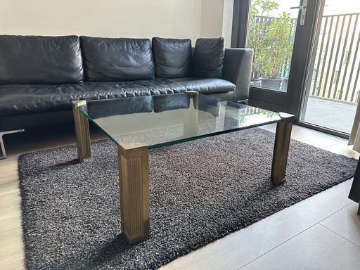 Brutalist coffee table by Peter Ghyczy