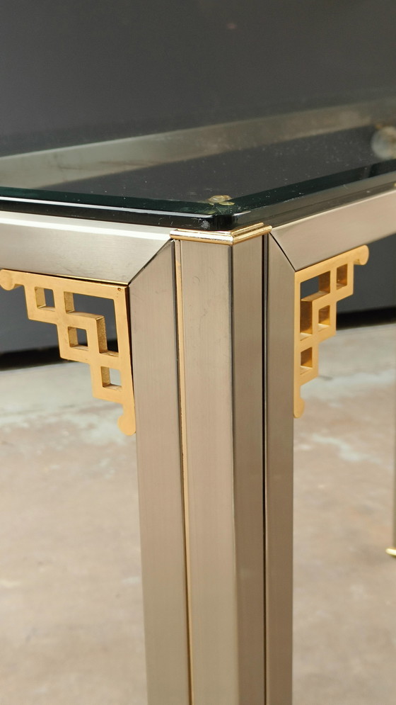 Image 1 of Tavolino laterale Hollywood Regency Maison Jansen Design 