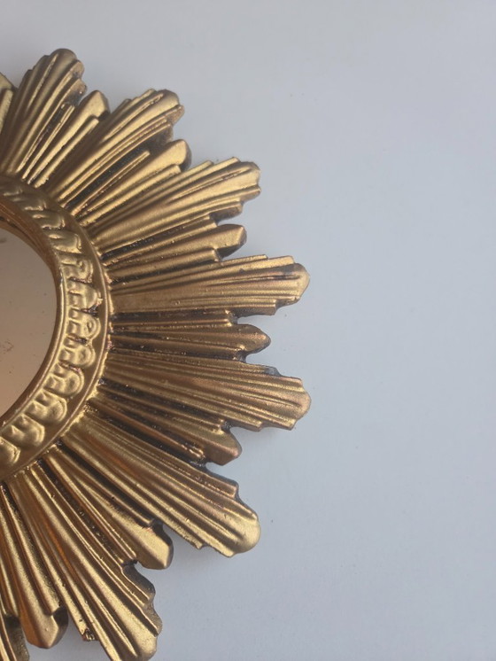 Image 1 of Small Vintage Sunburst sun mirror