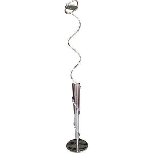 Vintage steel and glass lamp by Jean-François Crochet, 1990