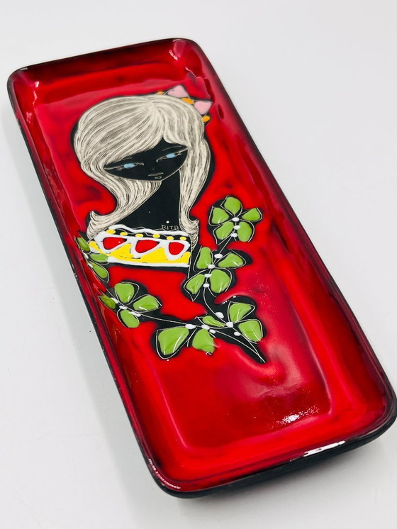 Image 1 of Schmuckschale aus San Marino, signiert von Rita