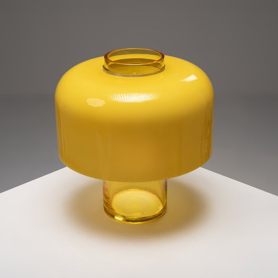 Image 1 of Model LT226 Yellow "Mushroom" Table Lamp