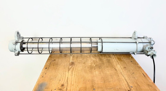 Image 1 of Lampada a sospensione industriale grigia di Elektrosvit, anni '80