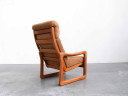 Vintage Holstebro Møbelfabrik High-Back Armchair with Ottoman – Teak & Leather | 1970s