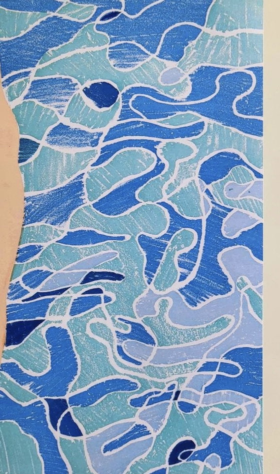 Image 1 of David Hockney - 1972 - Giochi Olimpici - Tuffatore - con timbri ufficiali