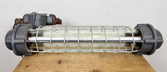 Image 1 of Lampada a sospensione industriale grigia di Elektrosvit, anni '70