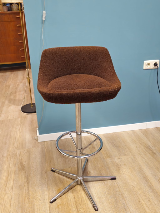 Vintage Bar Stool Chair Stool Chrome Space Age