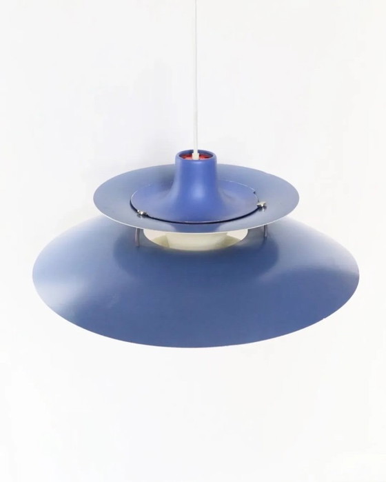 Image 1 of Lampada da tavolo vintage Louis Poulsen PH5 blu, colore unico, design danese