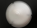 Vintage Massive ceiling lamp – pyramid-shaped ribbed opal glass