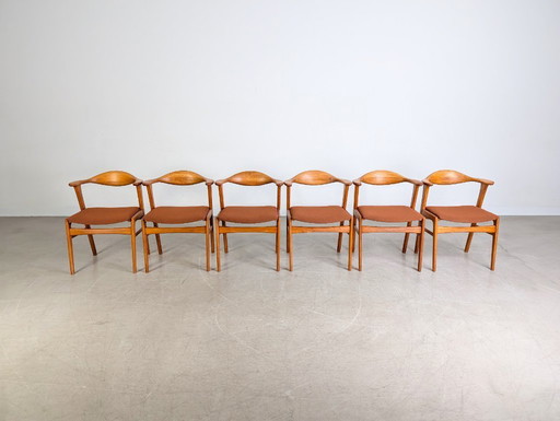 Set of 6 Midcentury Chairs Høng Erik Kirkegaard Model 49b teak