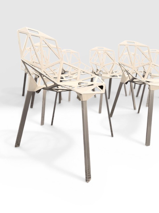 Image 1 of Exceptional set of 10 Chair One Magis chairs by Konstantin Grcic, Off-white, Provenance: Louvre Paris