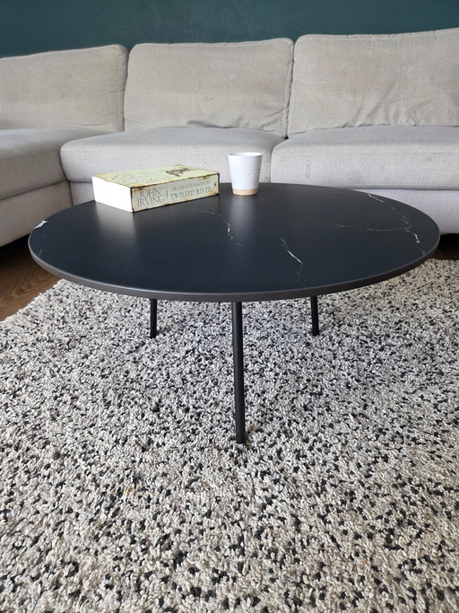 Tavolino da caffè in ceramica Unit 14 Nero Marquina - diametro 70 cm - condizioni perfette