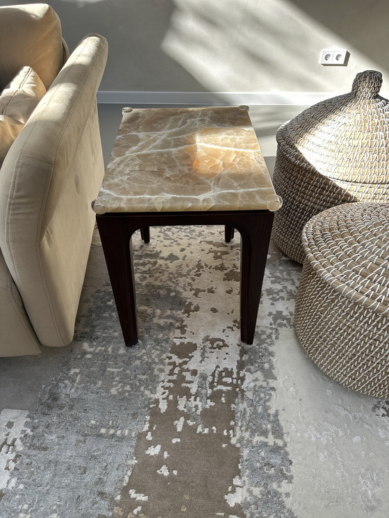 Image 1 of Tavolino e tavolini in onice e legno