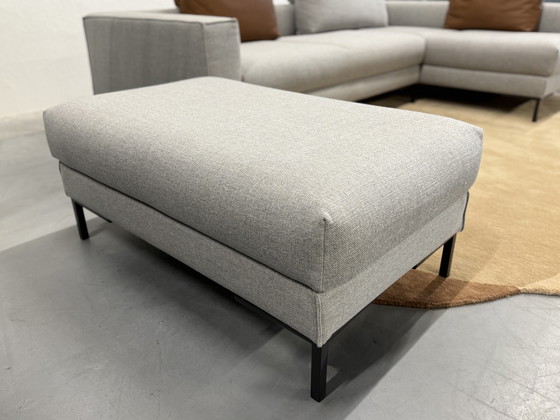 Image 1 of Design on stock Aikon Footstool gray fabric
