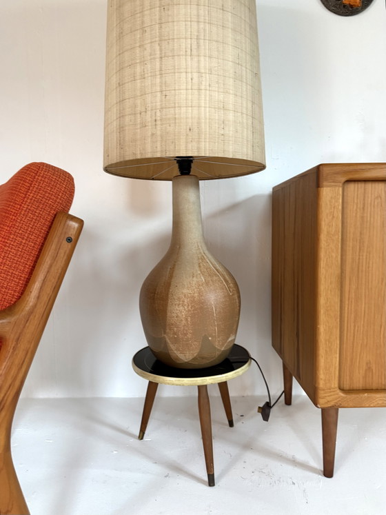 Vintage XL keramieken Vloerlaml, Krösselbach ‘70 – Krösselbach Keramik, Vloerlampen, Wool, Ceramic (photo 3 of 11)