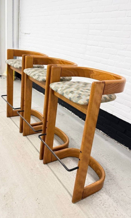 Image 1 of 3 vintage Willy Rizzo stijl barkrukken