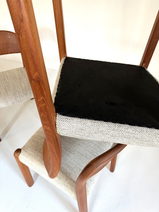 Image 1 of 6x gerestaureerde Deense eetkamerstoel, EMC Møbler ‘80