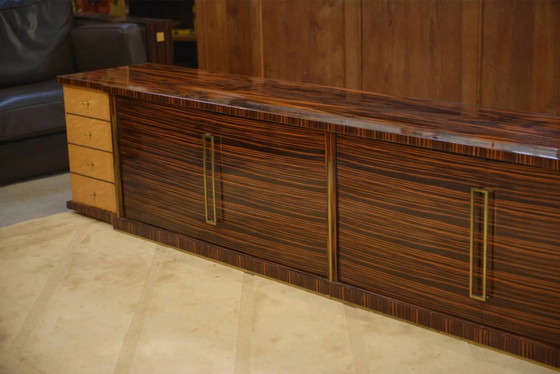 Enfilade minimalista in ebano e sicomoro anni '60 – Credenze, Legno, Vintage (photo 2 of 13)