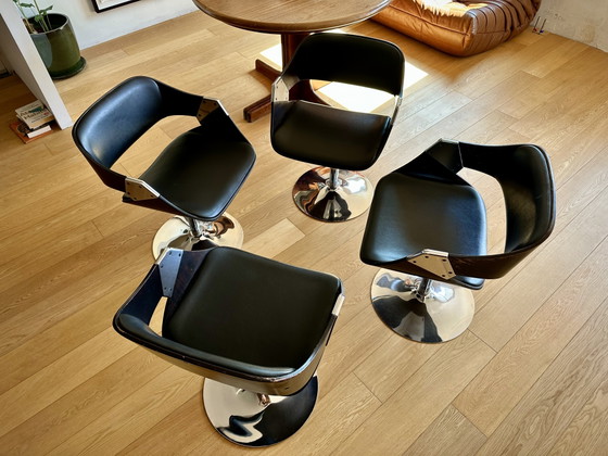 4x Rudi Verelst para sillas de comedor Novalux – Chrome, Wood (photo 2 of 11)